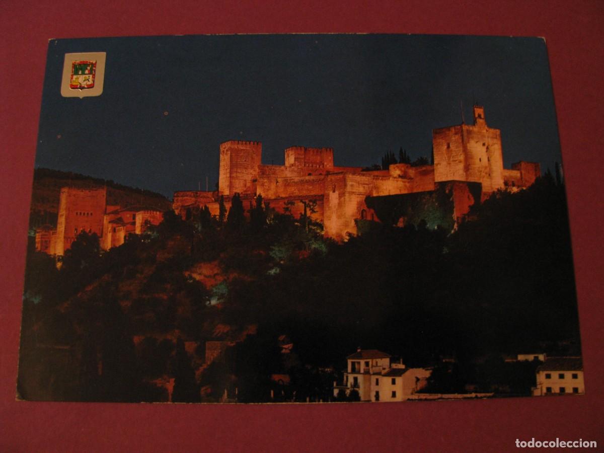 Postales: POSTAL DE GRANADA. ALHAMBRA. VISTA NOCTURNA. DOMINGUEZ 64