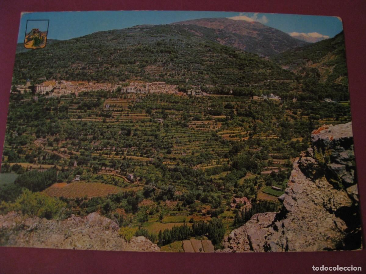 Postales: POSTAL DE LANJARON. VISTA GENERAL CON SIERRA NEVADA AL FONDO. FOTOCOLOR VALMAN.