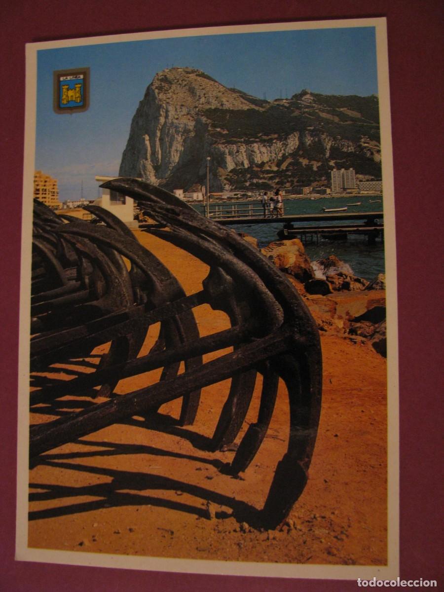 Postales: POSTAL DE LA LINEA. PINTORESCO DETALLE ANCLAS. AL FONDO EL PE&Ntilde;ON. SUBIRATS CASANOVAS