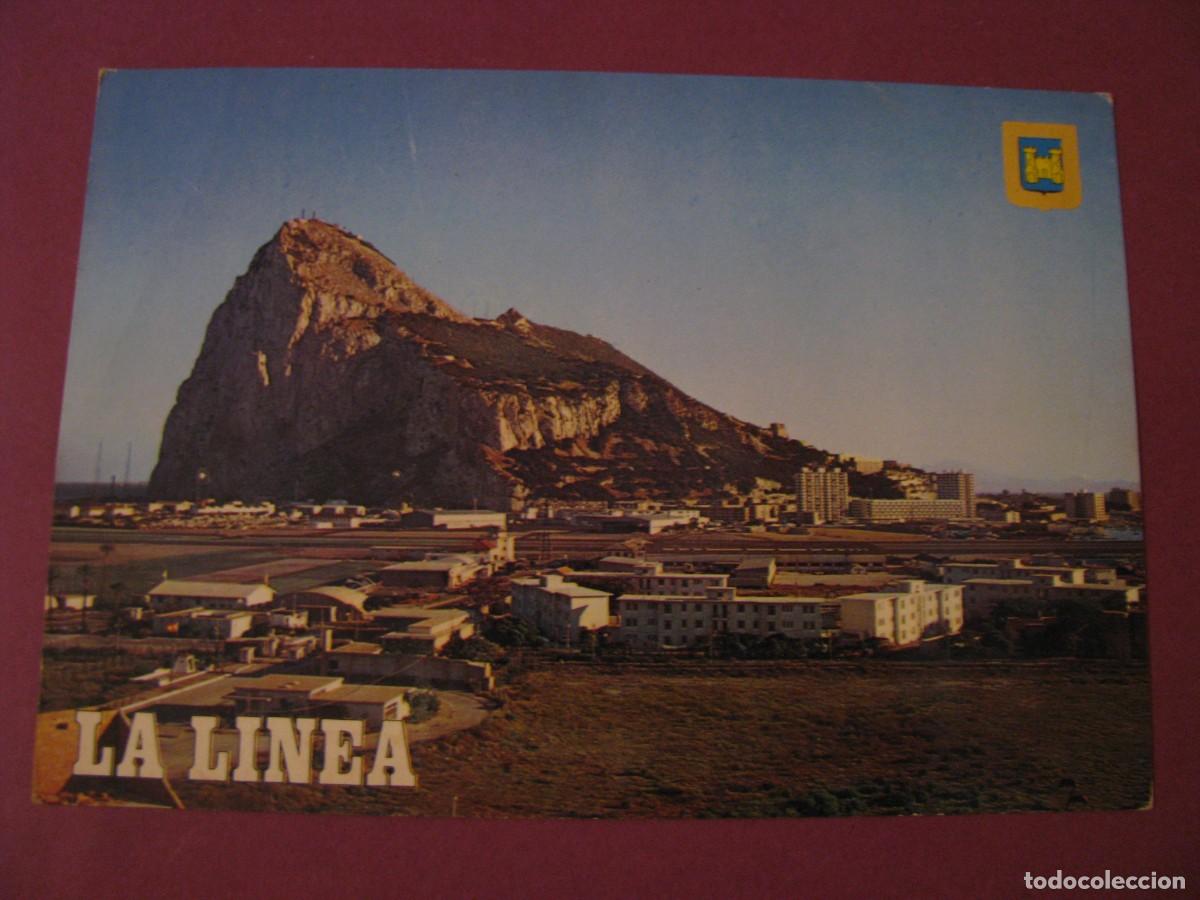 Postales: POSTAL DE LA LINEA. VISTA DE LA ADUANA. CAMPO DE AVIACION Y PE&Ntilde;ON DE GIBRALTAR. SUBIRATS CASANOVAS