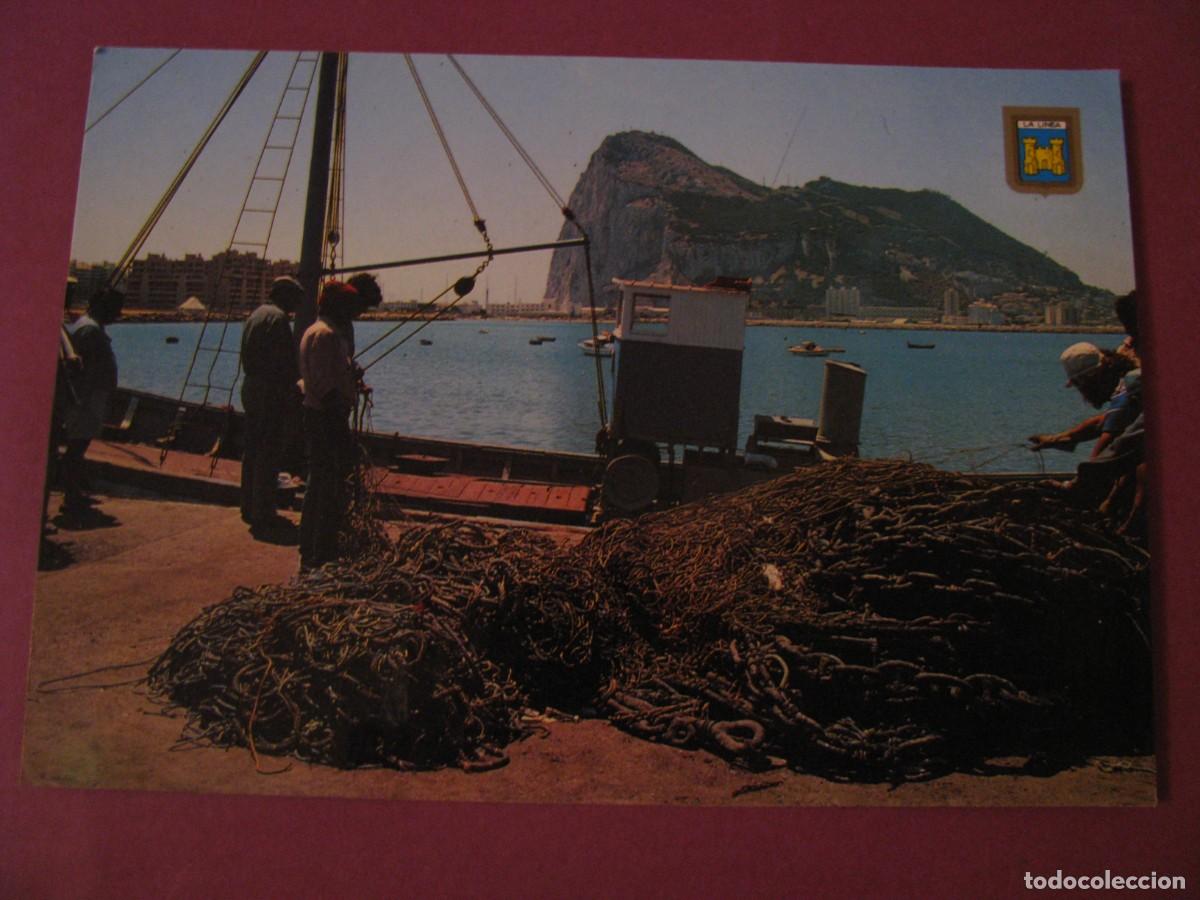 Postales: POSTAL DE LA LINEA. PREPARANDO LA PESCA. AL FONDO EL PE&Ntilde;ON. SUBIRATS CASANOVAS 106
