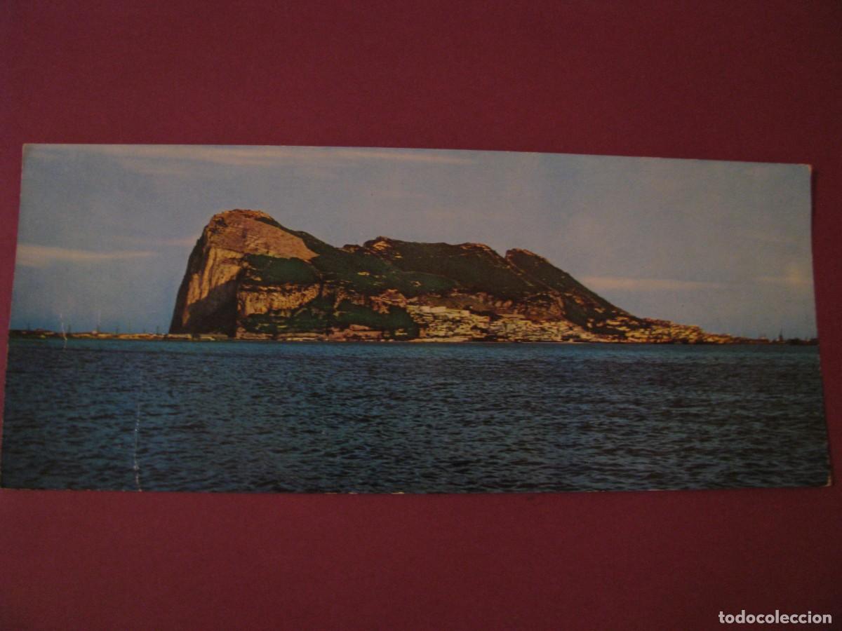 Postales: POSTAL DE GIBRALTAR. EL PE&Ntilde;ON. PANORAMICAS DE ESPA&Ntilde;A. PUIG FERRAN. 23,5X10 CM. ESCRITA 1965