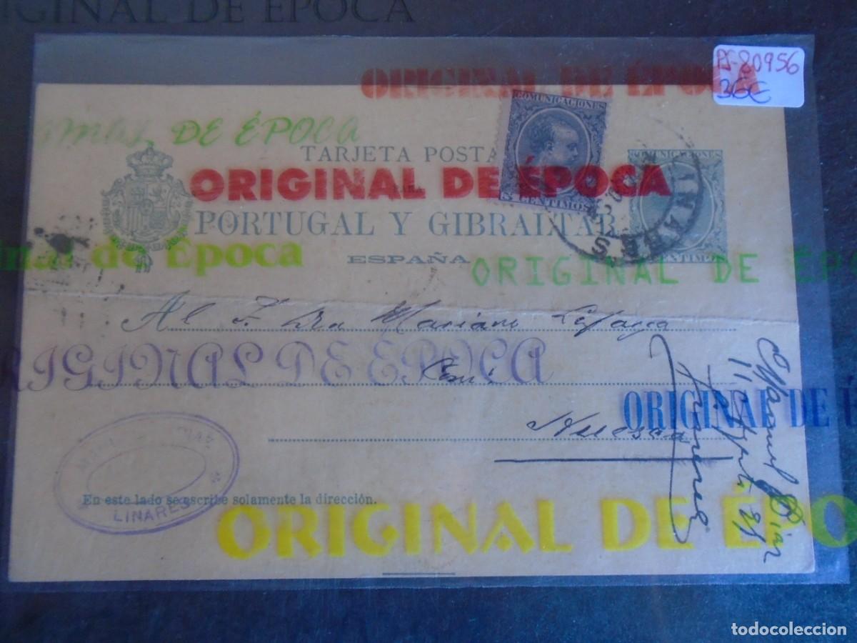 Postales: (PS-80956)POSTAL MATASELLOS MANUEL J.DIAZ(LINARES)SELLO PELON A&Ntilde;O 1899