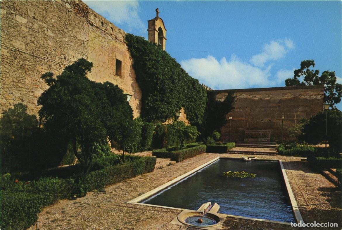 Postales: N&ordm; 114-ALMER&Iacute;A. Alcazaba. Estanque y Torre de la Vela. Sin circular. ED. GARC&Iacute;A GARRABELLA Y C&Iacute;A