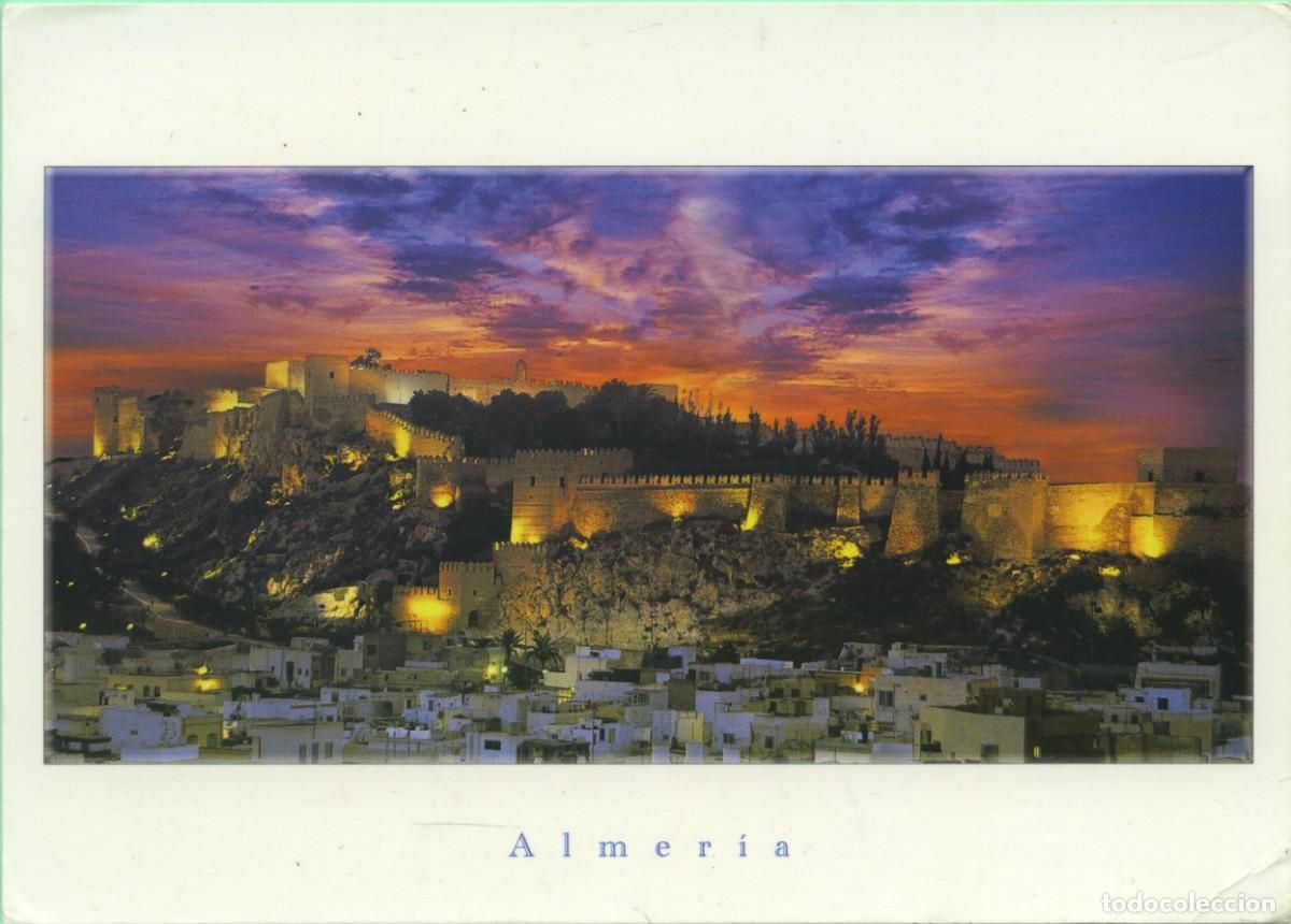 Postales: N&ordm; 10-ALMER&Iacute;A. El encanto de la Alcazaba nocturna. Sin circular. ED. G&Oacute;MEZ
