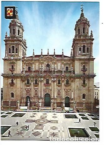 Postales: FACHADA CATEDRAL Y PLAZA DE SANTA MARIA.- JAEN