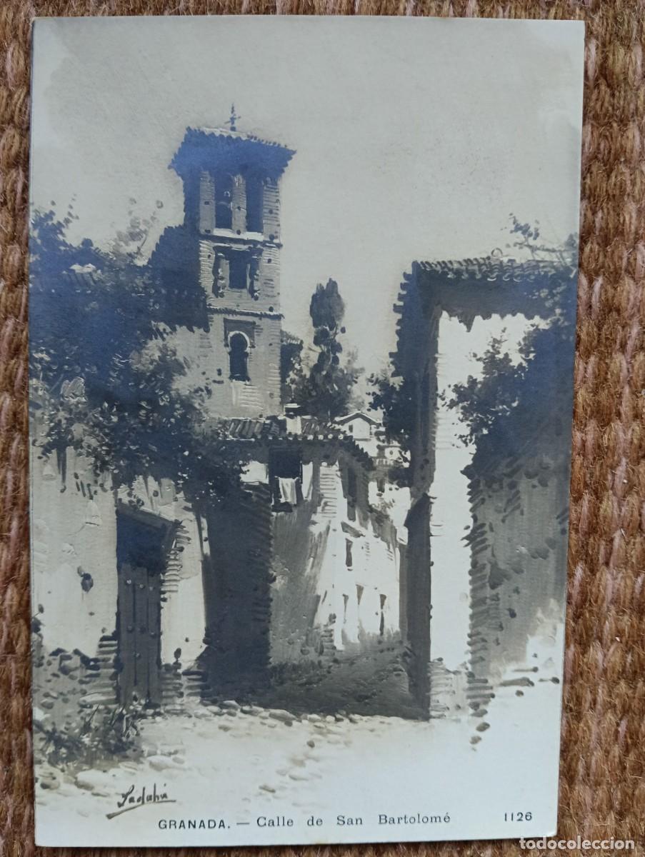 Postales: GRANADA - CALLE DE SAN BARTOLOME - S&Aacute;DABA - ED. TG
