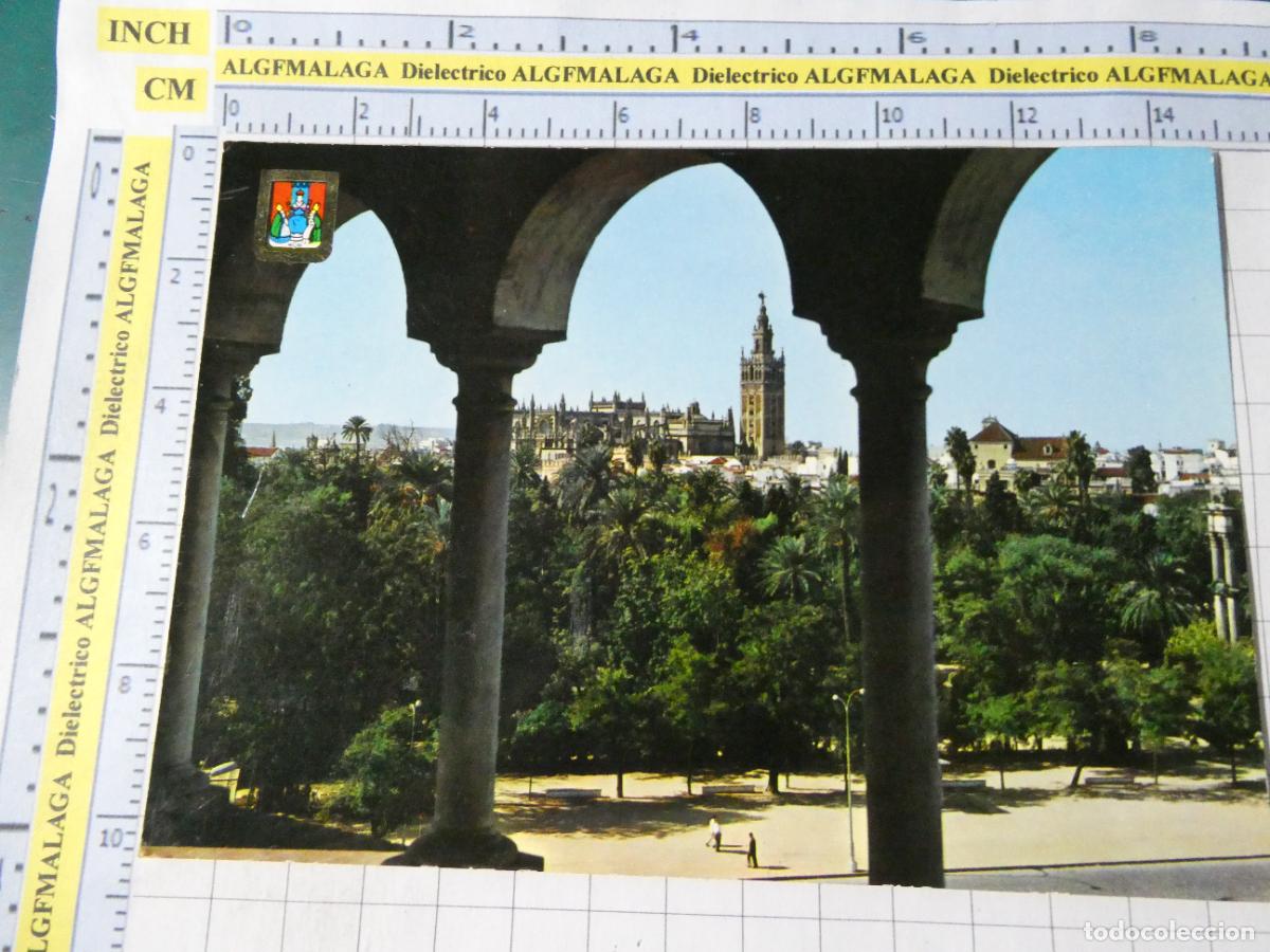 Postales: POSTAL DE SEVILLA. A&Ntilde;O 1963. GIRALDA JARDINES DE MURILLO 76 DOMINGUEZ. 464