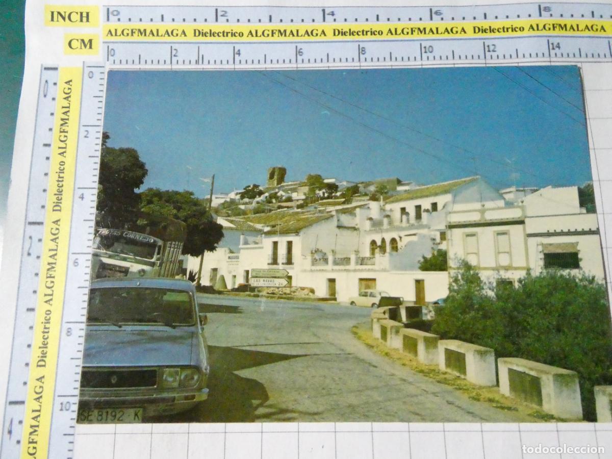 Postcards: POSTAL DE SEVILLA. A&Ntilde;O 1977. LA PUEBLA DE LOS INFANTES VISTA DEL CASTILLO CAMI&Oacute;N AVIA 2 SAN PI. 474