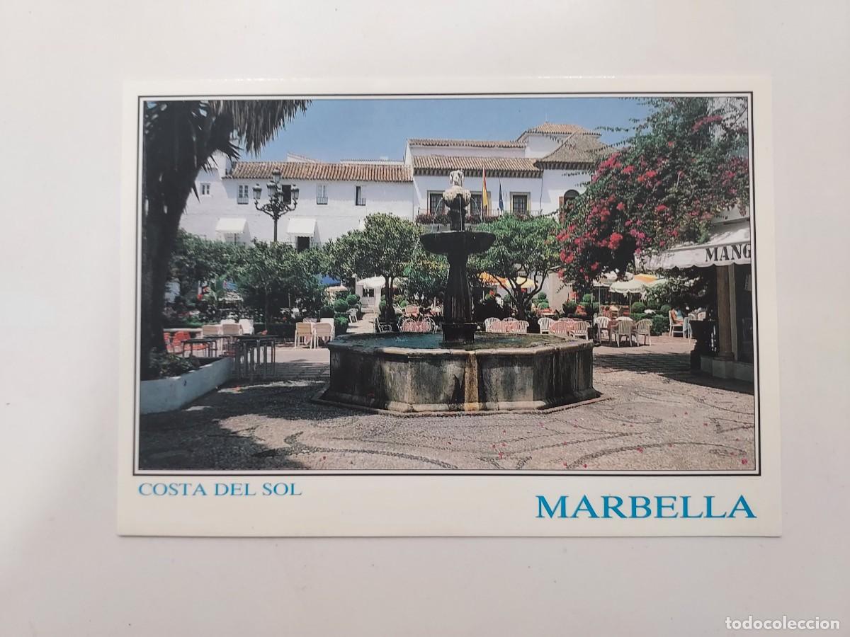 Postales: POSTAL MARBELLA PLAZA DE LOS NARANJOS. SIN CIRCULAR. 1991. EMILIO TINTORE. MALAGA