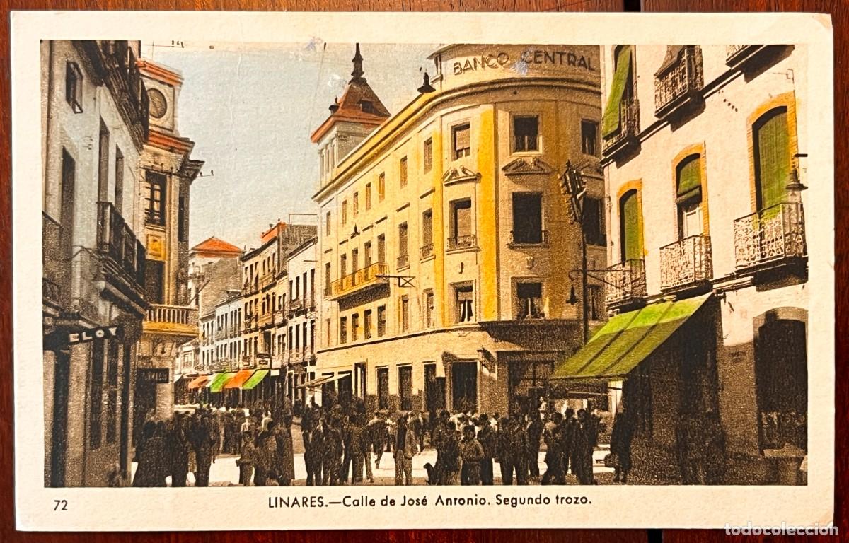 Postales: FOTO POSTAL DE LINARES, JA&Eacute;N CALLE JOS&Eacute; ANTONIO SEGUNDO TROZO BANCO CENTRAL