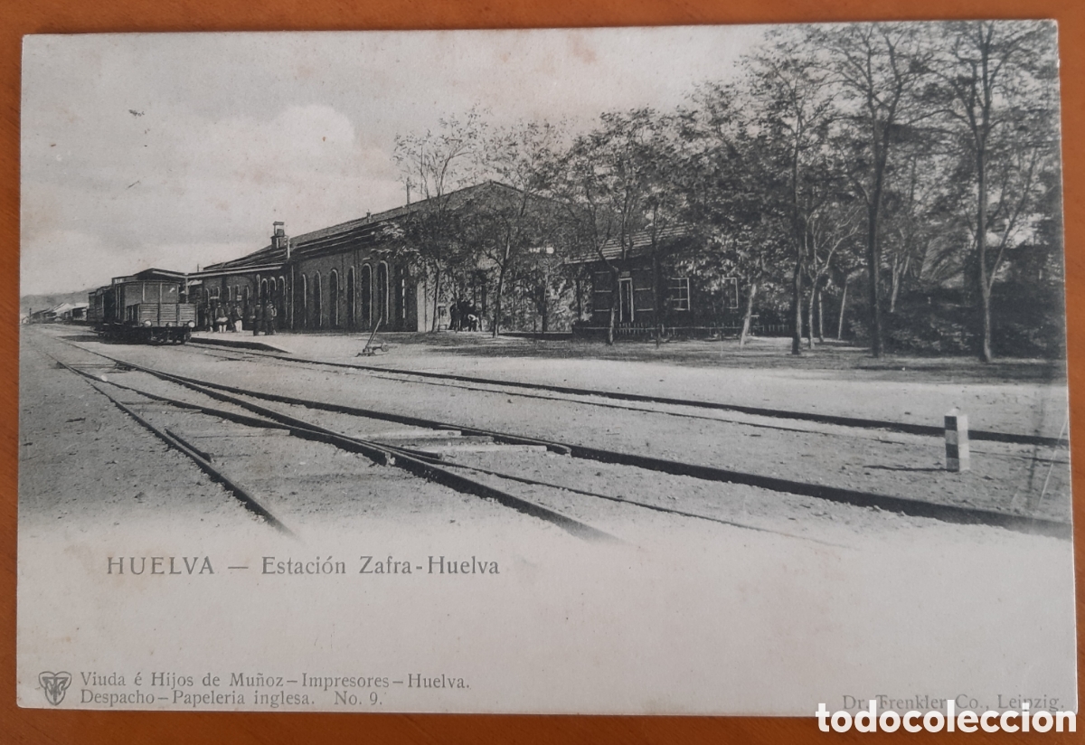 Postales: Postal Huelva. Estaci&oacute;n Zafra-Huelva. Escrita y circulada. R49A