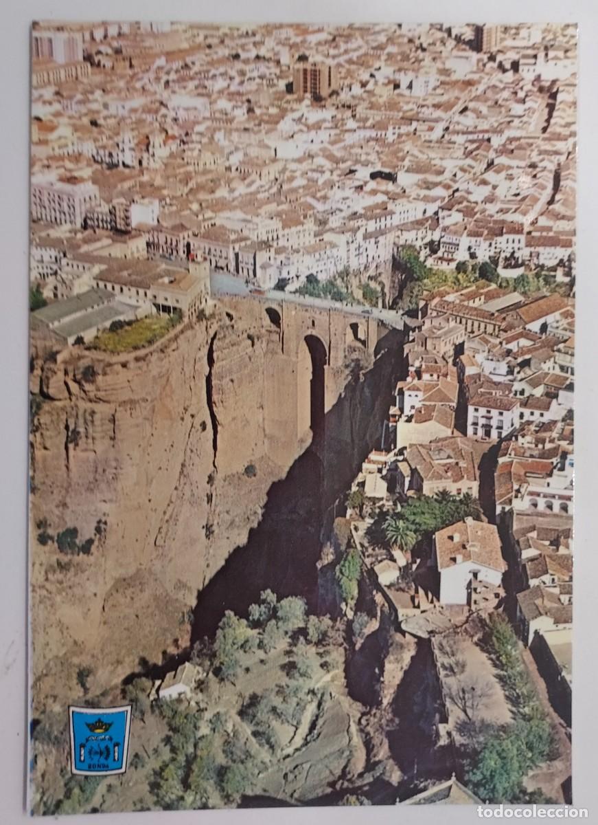 Postales: POSTAL RONDA VISTA PARCIAL CIUDAD, EL TAJO Y PUENTE. 1969. S/C. M&Aacute;LAGA. GARRIDO