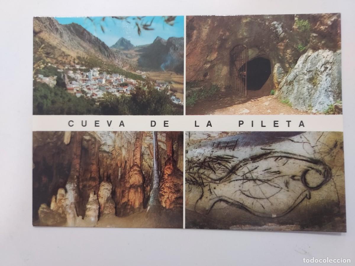 Postales: POSTAL BENAOJAN CUEVA DE LA PILETA. VARIOS ASPECTOS. 1980. S/C. M&Aacute;LAGA. DELTA