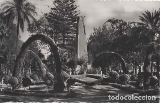 Postales: MALAGA ESCRITA JARDINES DEL PARQUE