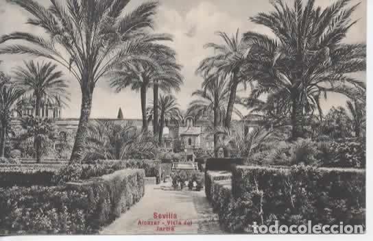 Postales: SEVILLA SIN ESCRIBIR ALCAZAR VISTA DEL JARDIN