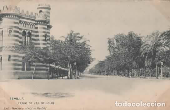 Postales: SEVILLA DORSO SIN DIVIDIR PASEO DE LAS DELICIAS