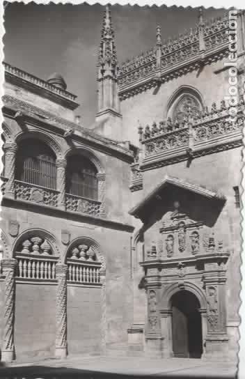Postales: GRANADA SIN ESCRIBIR CAPILLA REAL RESTOS DE PEGAMENTO