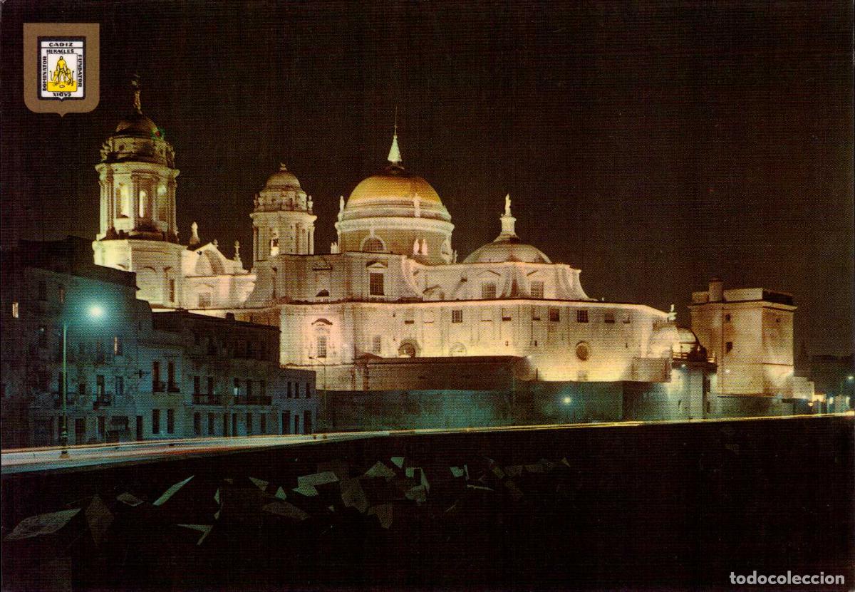 Postales: POSTAL DE CADIZ CATEDRAL Y CAMPO SUR N&ordm; 1143 POSTALES ESCUDO DE ORO