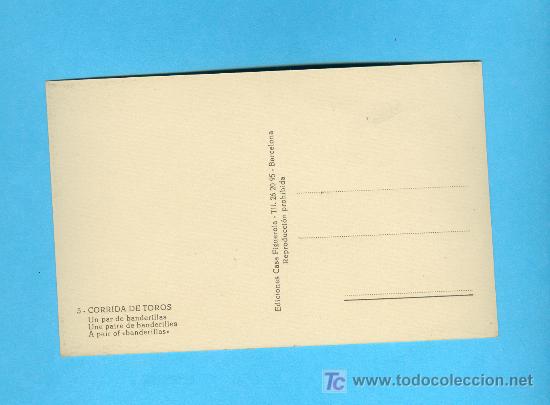 Postales: POSTAL SERIE CORRIDA DE TOROS 5 - Foto 2