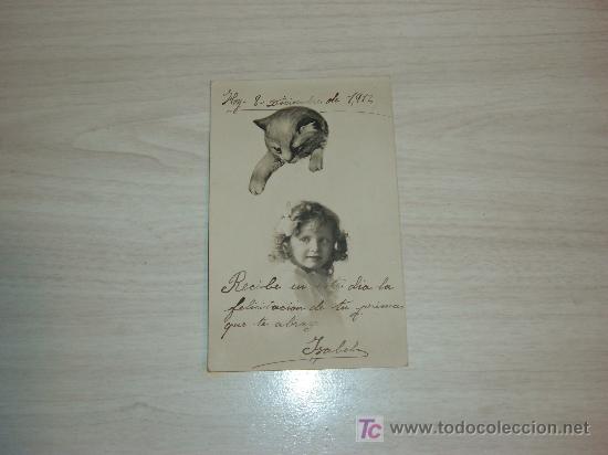 Postais: POSTAL FOTOGRAFICA NI&Ntilde;A Y GATO