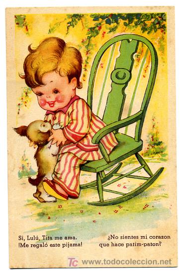 Cartes Postales: PERROS, PERRITOS, NI&Ntilde;O,      P23145