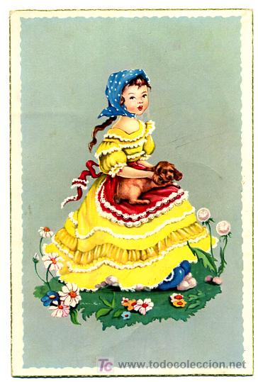 Cartes Postales: PERROS, PERRITOS, NI&Ntilde;A,     P23164