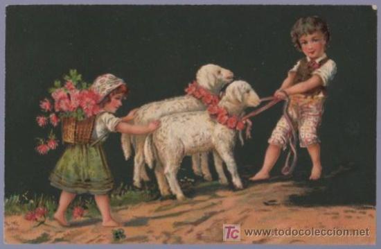 Postales: TARJETA POSTAL ANTIGUA DE ANIMALES. - Foto 1