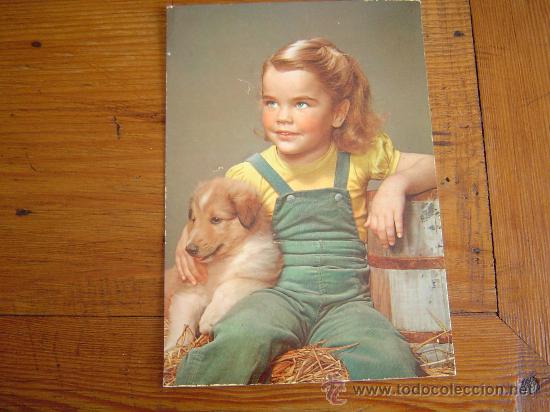 Postales: Buena postal de una ni&ntilde;a con un perro