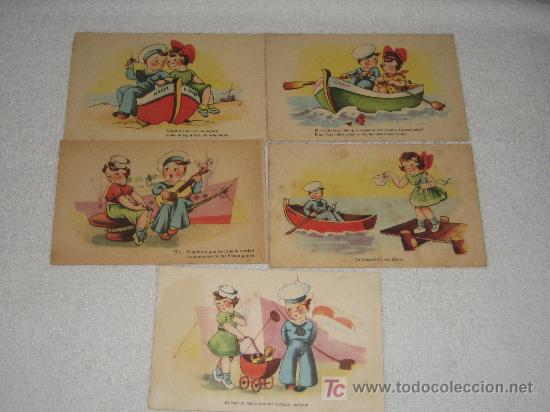 Postcards: LOTE DE CINCO ANTIGUAS POSTALES