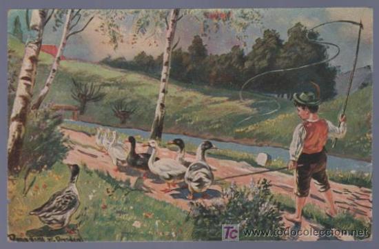 Postcards: TARJETA POSTAL ANTIGUA DE ANIMALES.