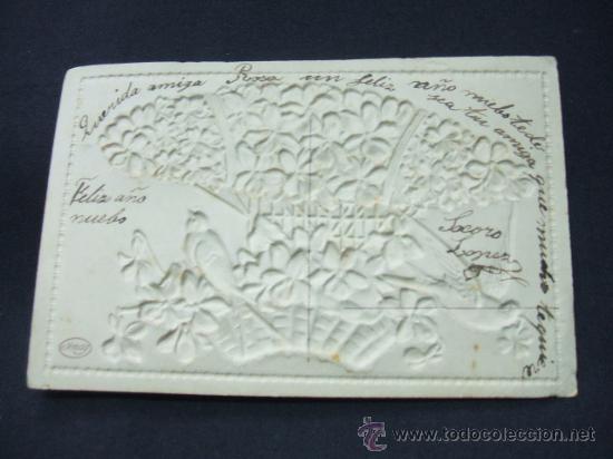 Postales: TARJETA POSTAL ANTIGUA - EN RELIEVE - - Foto 3