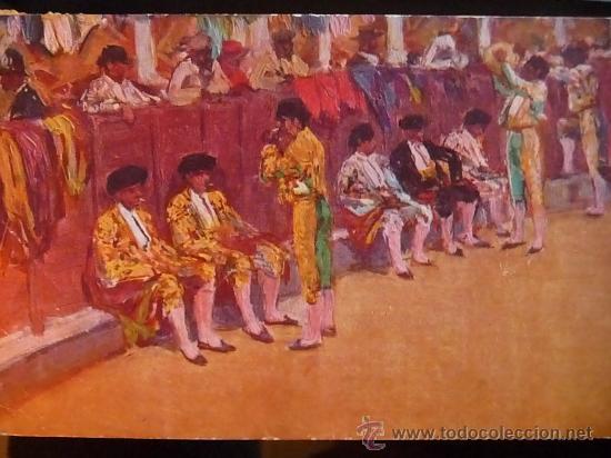 Postais: TOROS  UN DESCANSO EN LA CORRIDA - M. BERTUCHI