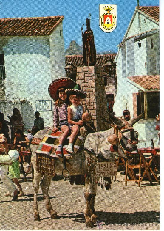 Postais: ostal de castell de usdales - taxi de burro -