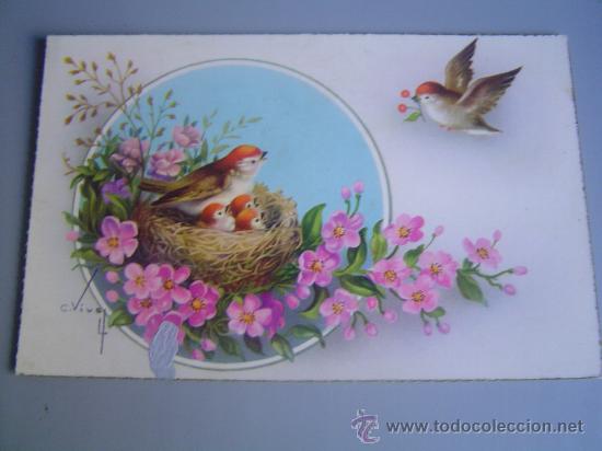 Postcards: Bonita postal de un nido de pajaros