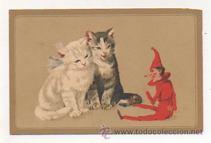 Postales: GATOS Y DUENDE. - Foto 1