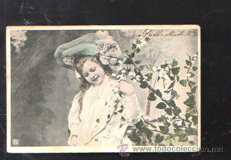 Cartes Postales: TARJETA POSTAL DE NI&Ntilde;OS. NI&Ntilde;A CON FLORES.