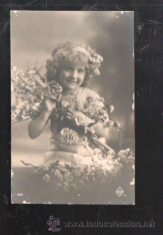 Cartes Postales: TARJETA POSTAL DE NI&Ntilde;OS. NI&Ntilde;A CON FLORES. ELA.