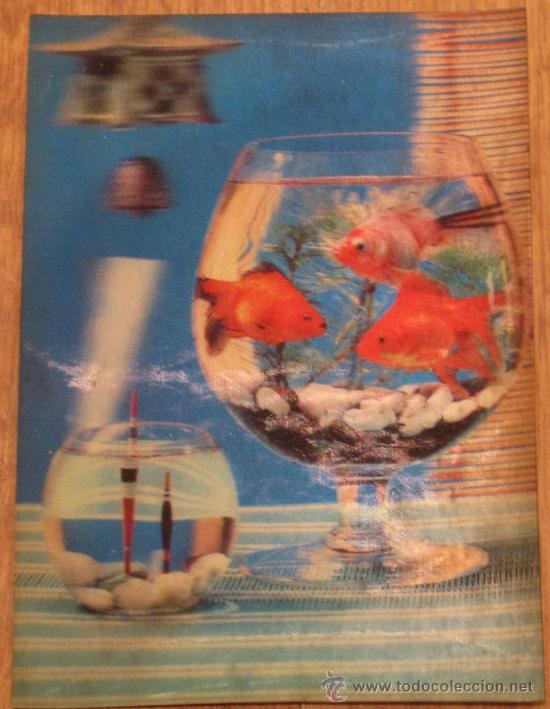 Postcards: POSTAL HOLOGRAMA PECES EN PECERA CASTLE MARKETING
