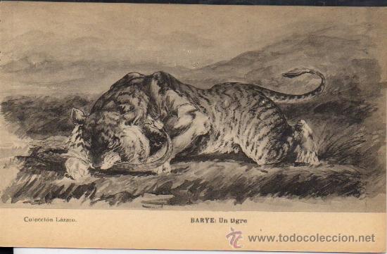 Cartes Postales: ESPA&Ntilde;A POSTALES LOTE 297 BARYE UN TIGRE SIN CIRCULAR