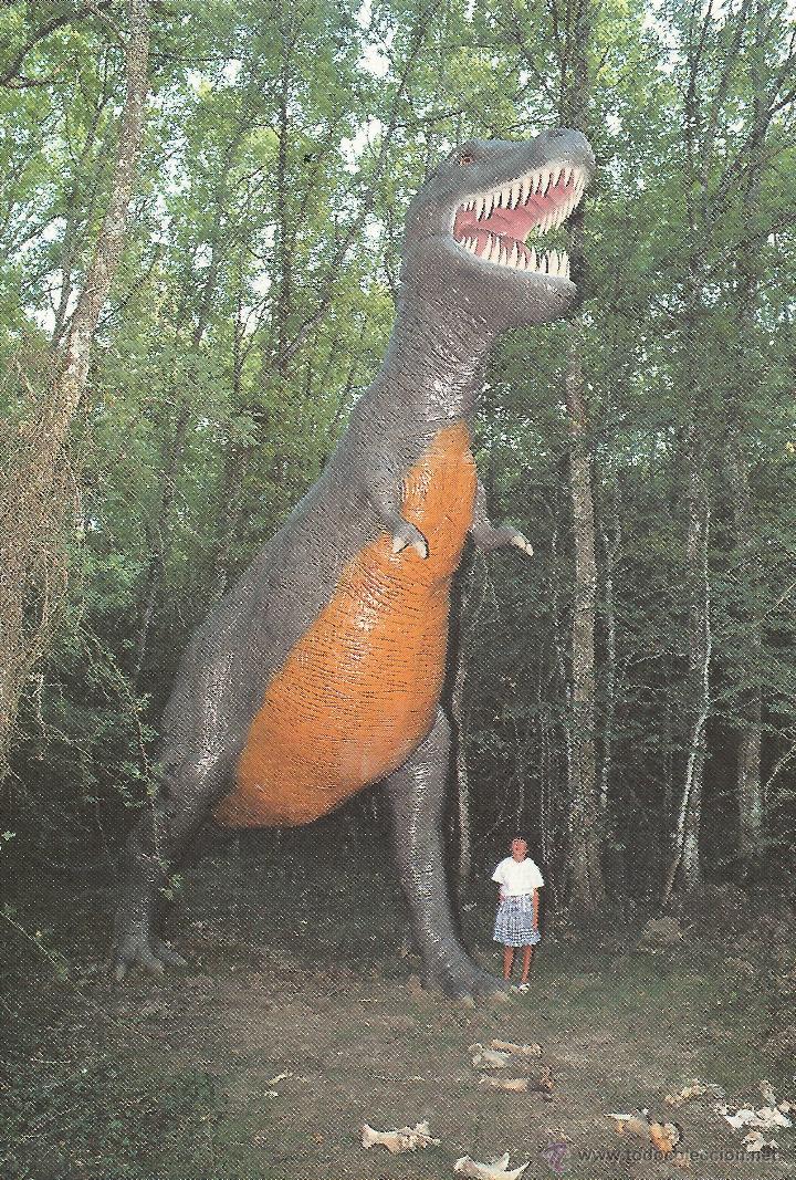 Postcards: POSTAL TYRANNOSAURE-ZOO PREHISTORIQUE DE FONTIROU