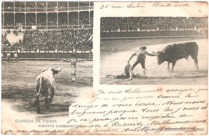 Postkarten: CORRIDA DE TOROS FUENTES CAMBIANDO 1903