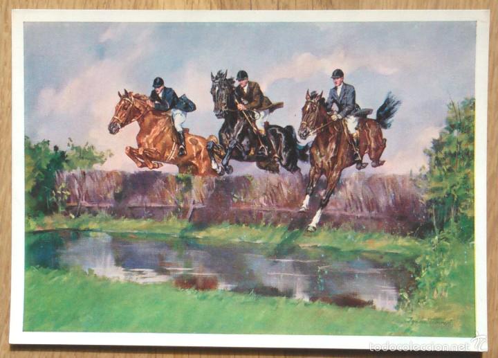 Postais: CABALLOS EN CARRERA  -PINTURA DE J. KONRAD