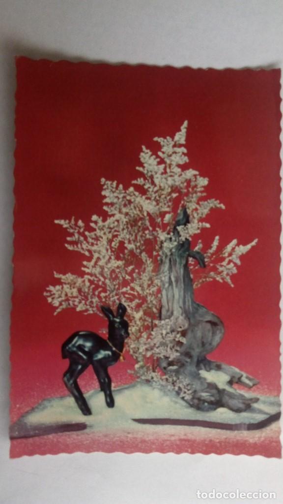 Postales: POSTAL FIGURA DE CIERVO Y ARBOL