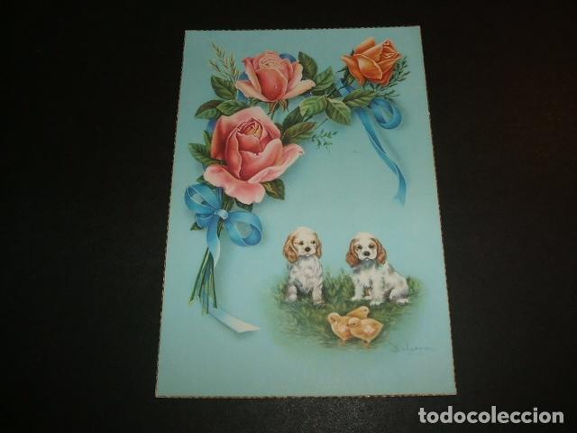 Postales: POSTAL PERROS Y POLLITOS - Foto 1