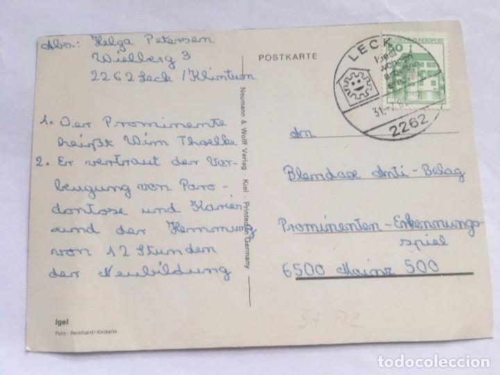 Cartes Postales: RM400 ANTIGUA TARJETA POSTAL CIRCULADA ALEMANIA? ERIZO