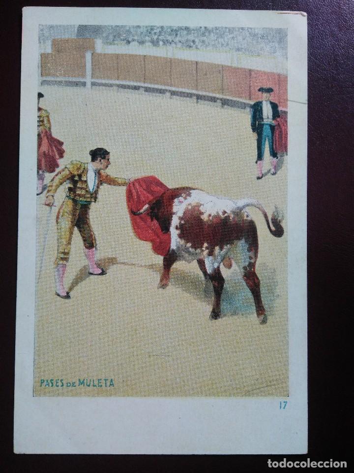 Postales: TARJETA POSTAL ART&Iacute;STICA ESPA&Ntilde;OLA.  PASES DE MULETA.  17.  SIN CIRCULAR.  SIN DIVIDIR.