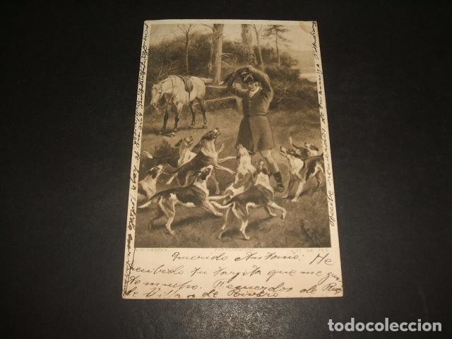 Postales: CAZADOR CON PERROS POSTAL - Foto 1