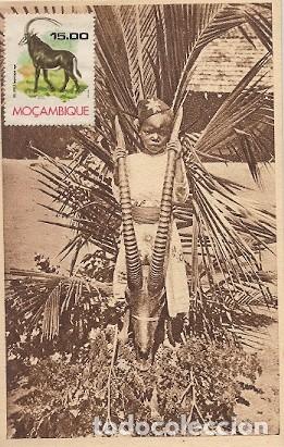 Postcards: Mozambique ** & Postal con Sello, Armadura de Pala Pala, Antilope III Serie, (5)