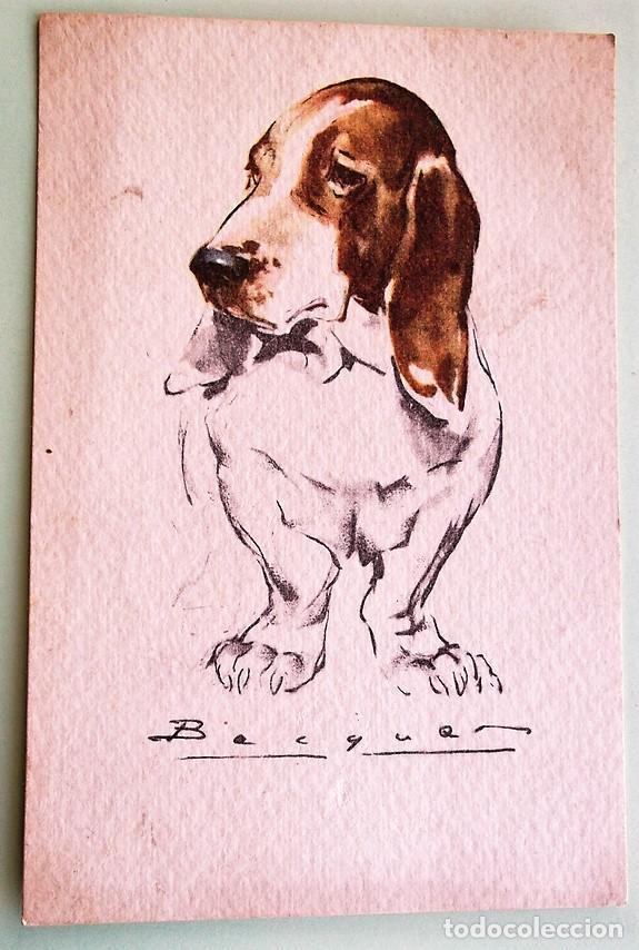 Postales: Perro. Becquer. Archivo de Arte. Nueva. Blanco/Negro